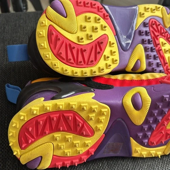 Vibrant Yellow and Red Sneakers - Picture 6 of 14